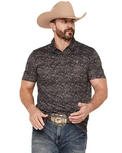 Ariat Men's Paisley Print Short Sleeve Button-Down Polo - 10076123