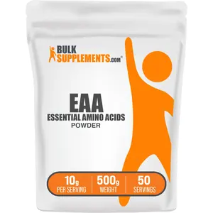 BulkSupplements - EAA Essential Amino Acids Powder - Digestive Support - Metabolism - 500g - 10g per Serving