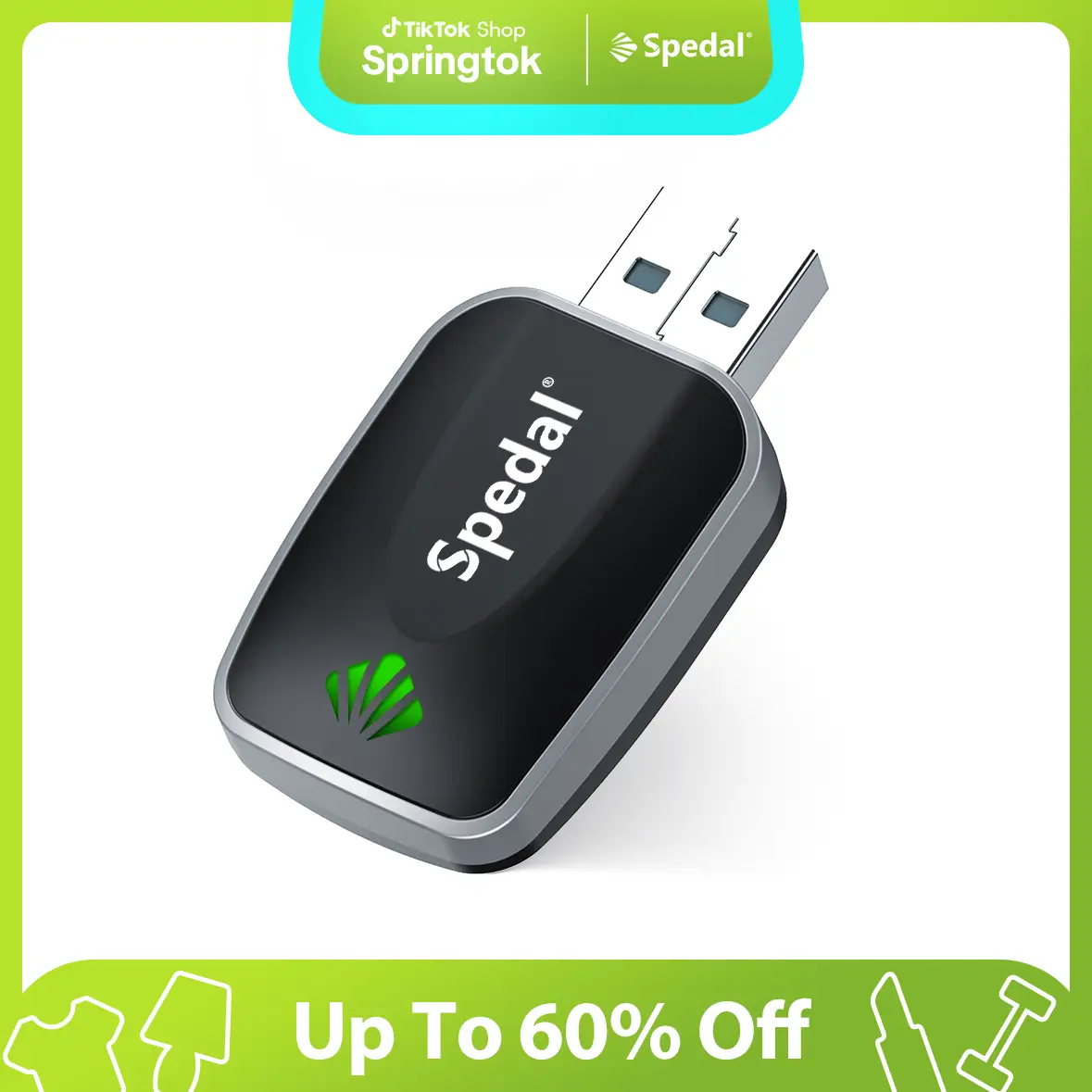 SPEDAL 2 in 1 Wireless Apple CarPlay Adapter, Converts Wiredto Wireless for Factory Wired CarPlay Cars from2016+#springtok Fathers Day Gift