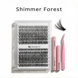 DIY Lashes Clusters Invisible Band Natural Soft Waterproof Lash Extension Easy to Apply at Home Cosmetic Makeup Volume False Eyelashes  9-17mm Beginner-Friendly