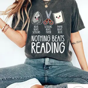 Funny Reading Teacher Tee, Librarian Shirt, Reading Team Shirt, First Day Of School Tee, Rock Paper Scissors Sweatshirt, Back To School Gift E
