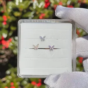 Butterfly Nose Ring - 20G Stainless Steel, 7mm Long, Shaped Design, Lightweight and Versatile Use