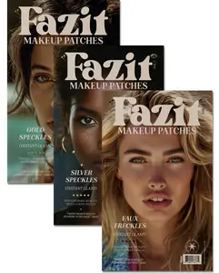 Gold + Silver + Faux Speckles Makeup Patches