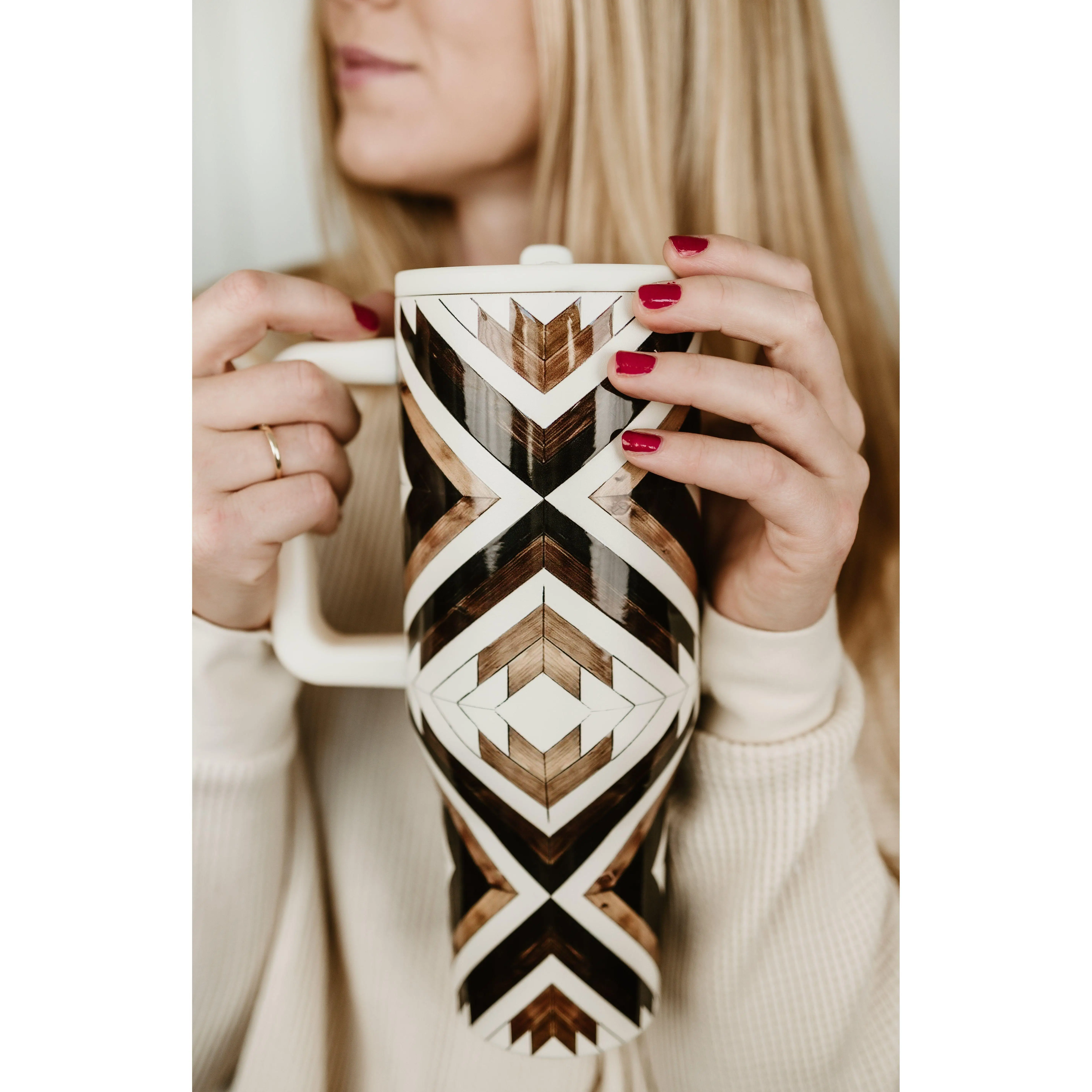 Desert Chevron Western 40oz Leak Proof Tumbler