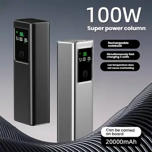 20000mah Digital Display Multifunctional Power Bank, Fast Charging 100w PD for Laptops & Phones, Ultra High Capacity Portable Charger Led Display Powerbank, USB Power Bank