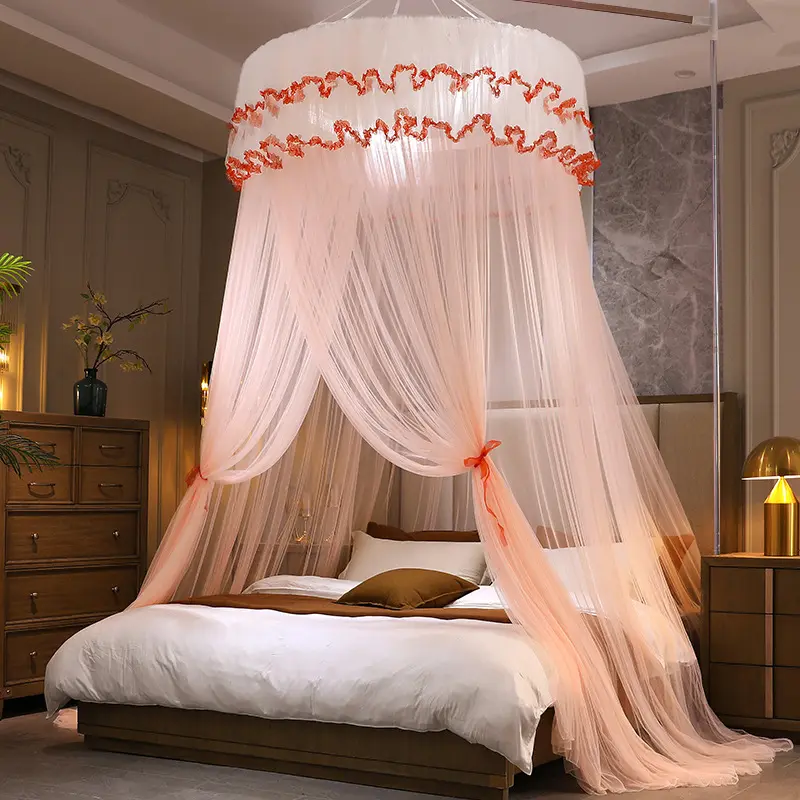 Mosquito Net Bed Canopy for Girls, Princess Canopy Bed Curtain Fine Sheer Mesh Dome Bed Canopies, Kids & Adults Lace Tent for Twin Full Queen King Bed (Black) Mosquito Net Bed Canopy for Girls, Princess Canopy Bed Curtain Fine Sheer Mesh Dome Bed Canopies, Kids & Adults Lace Tent for Twin Full Queen King Bed (Black)
