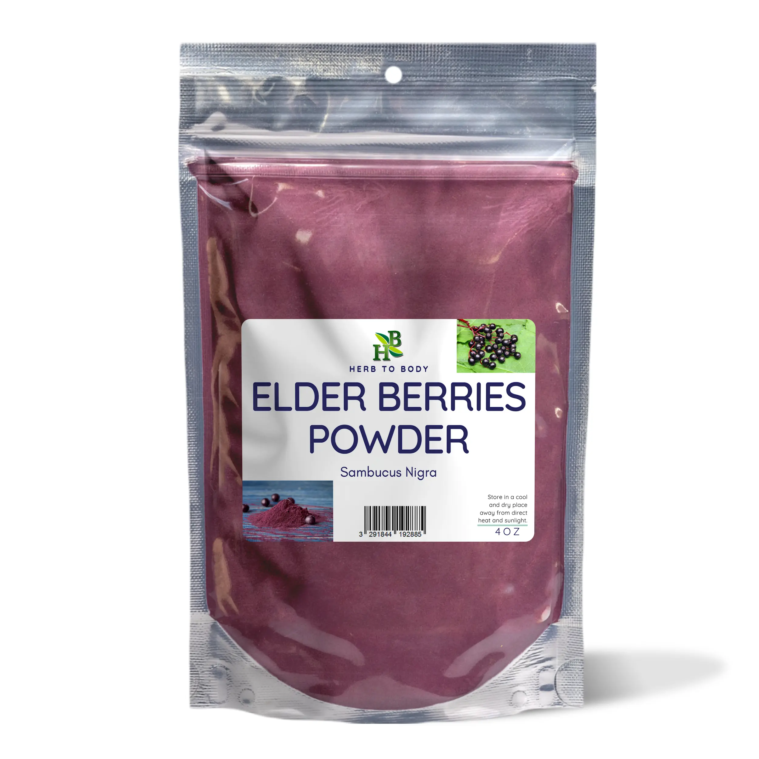 Elder Berries Powder - 4 oz (113 g), 1 lb (454 g) | Elder Berry | Dietary & Botanical Superfood Supplement | Fruity Powdered Supplement Drink Mix | Herb To Body