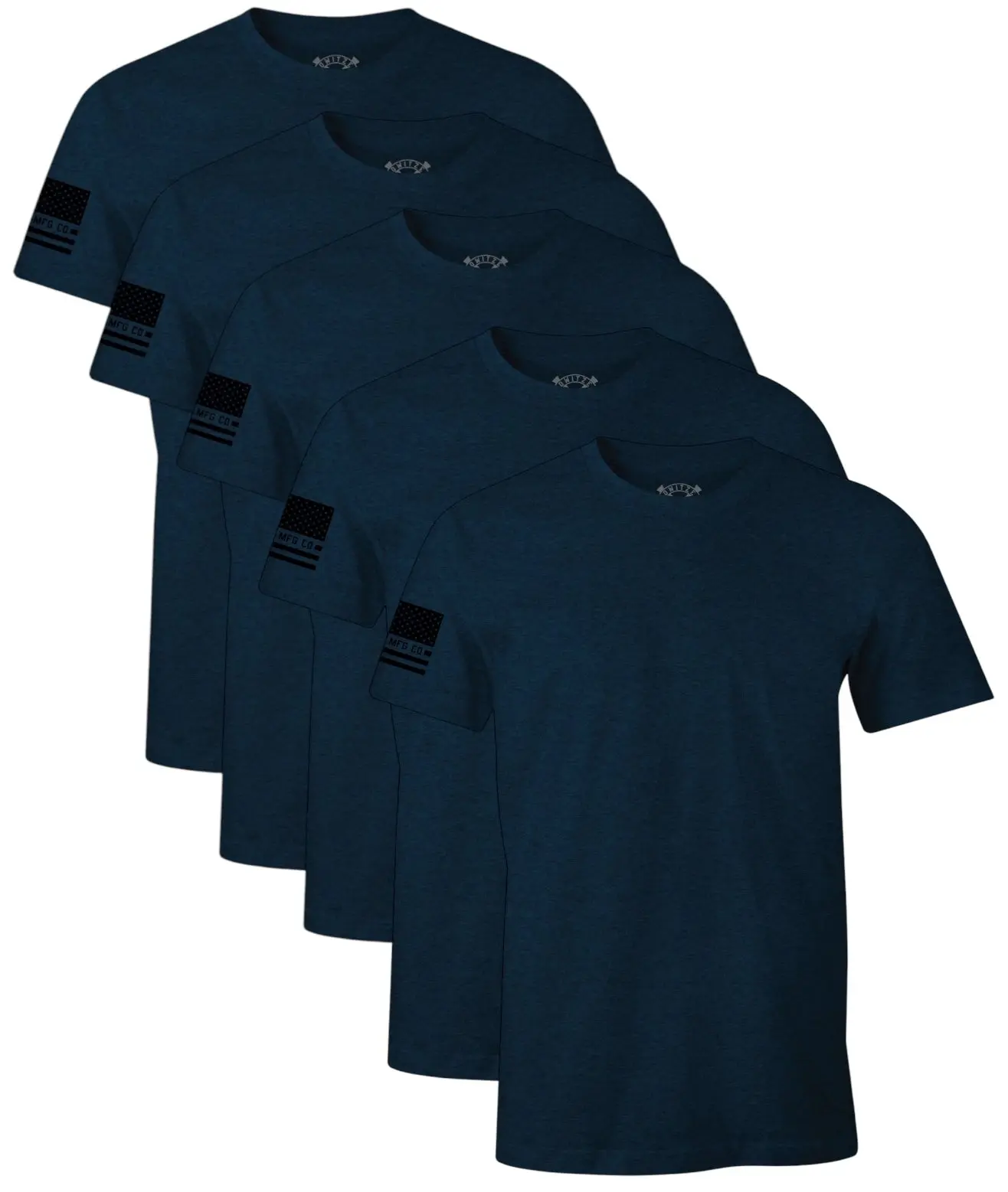 Howitzer Menswear Men's Short-Sleeve Cotton Jersey Graphic Casual T-Shirt - Standard Basic Packs, Denim Black Heather, Shortsleeve