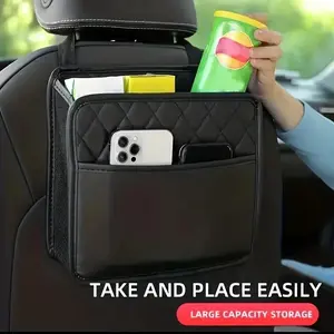 1pc Car seat back storage bag hanging bag car multifunctional storage box