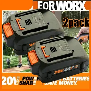 High efficiency 2PACK For Worx WA3578 Power Share Battery 20V 2.0Ah WA3520 WA3525 WA3575 Li-I