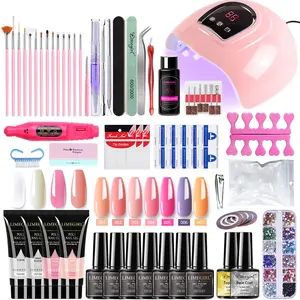 Limegirl Nail Kit With 48W UV Nail Lamp Electric Nail Drill Machine Soak OFF Gel Nail Kit Base&Top Coat Gel Polish Nail Tool Set nail gel manicure nail lamp uv gel nail art gel x nailsupplies Cutics Zh159-5 gel x nail kit nailkit nail kit acrylic set
