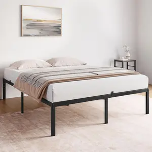 GARVEE Full Bed Frame with Storage 14 Inch Metal Platform + Steel Slat Support + No Box Spring Needed + Easy Assembly + Noise-Free Design + Ample Storage + Modern Bedroom