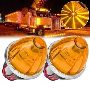 2PCS LED Watermelon Lights Truck Car Side Marker Light pick up Truck Clearance Lamp Turn Signal Indicator Lamp for Lorry Trailer