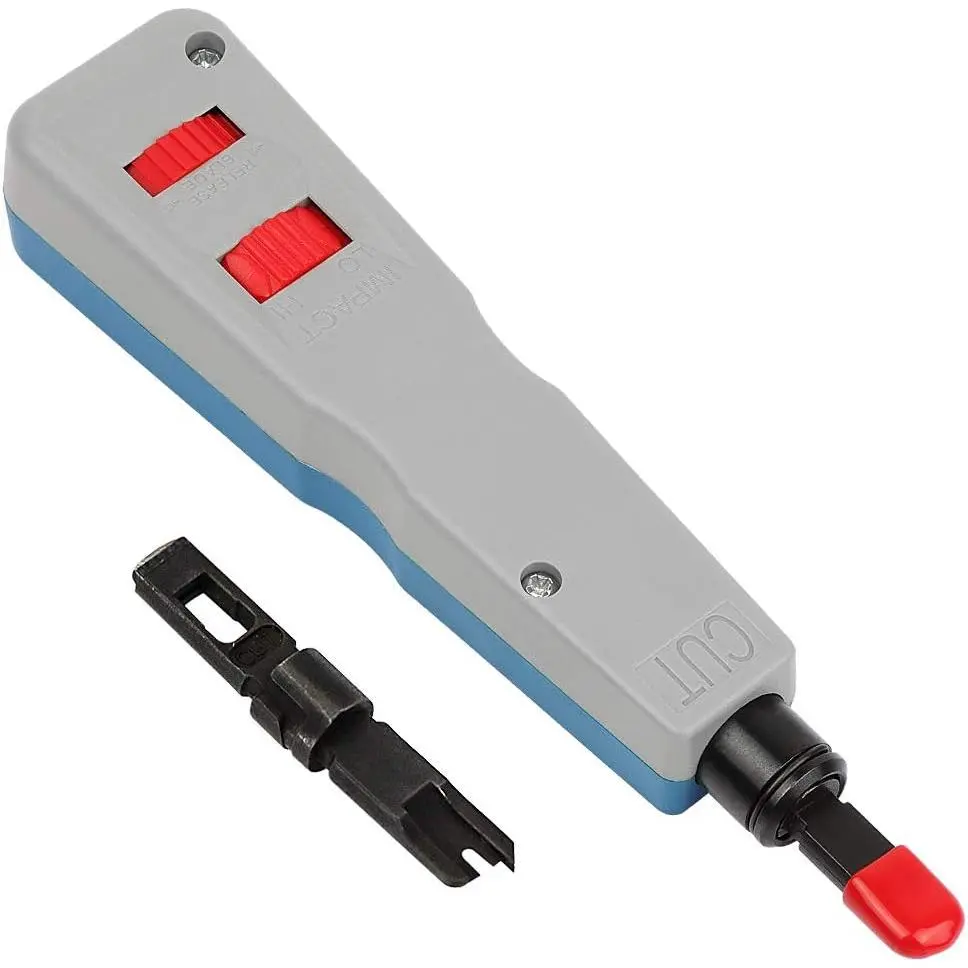 Uvital Professional Impact 110 Ethernet Punch Down Tool with Enlarged Blade Storage for 110/66 Blades, Impact Terminal Insertion Tools for CAT5/6, CAT5E/6E Network Cables