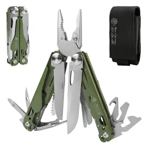 xhandle MT-04 Multitool,pliers, outdoor camping tools, home repair knives, emergency scissors, men's multifunctional tool gifts, D2 steel material, EDC pocket for easy access