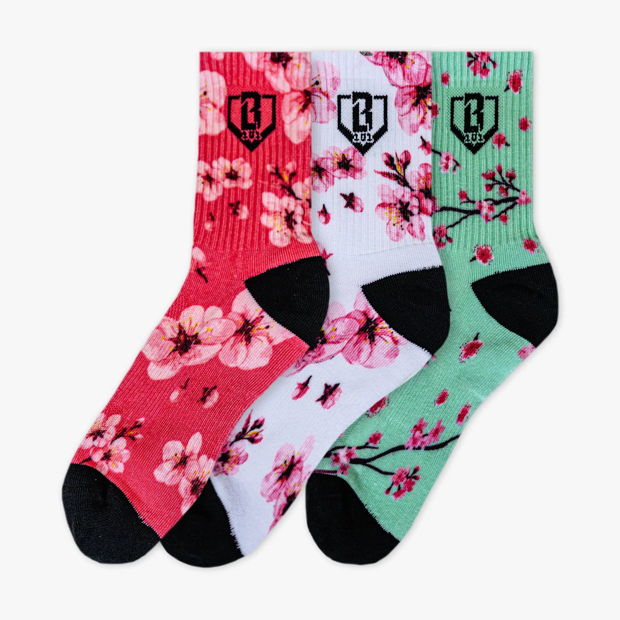 Cherry Blossoms Performance Socks 3-Pack