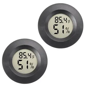 Mini Hygrometer Digital  Humidity Meter 2 Pack Hygrometer  Indoor/Outdoor Humidity  Reptile  for Greenhouse Cellar Fahrenheit(?)/ Celsius(?)