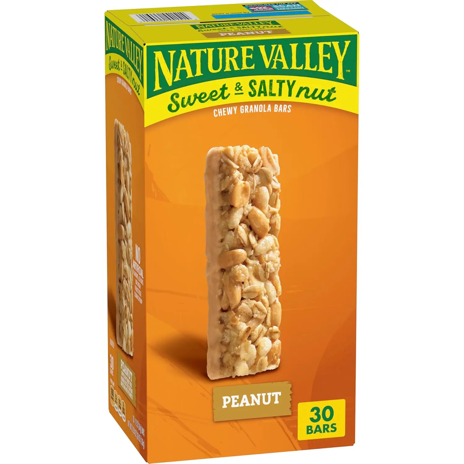 Nature Valley Sweet & Salty Peanut Granola Bars, 30 ct, 36 oz | Savory Peanuts with Sweet Granola, No Artificial Flavors, Colors, or High Fructose Corn Syrup, Great for Lunch Boxes