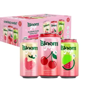 Bloom Pop Prebiotic Soda Variety Pack, 12 fl. oz., 15 pk.