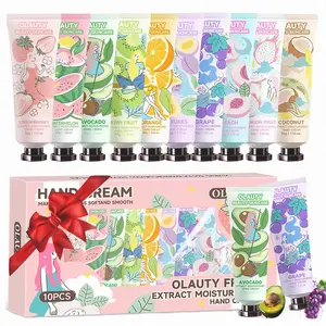 10Pcs Premium Fruit & Floral Hand Cream Set, Luxurious Nourishing Repair for Dry Cracked Hands, Gentle Scented Moisturizer, Perfect Gift for Easter Spring Mother’s Day