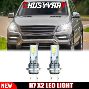 For Mercedes-Benz ML350 2003 2004 2005 2006 2007 2008 2009 2010 2011 2012 2013 2014 2015 Cars Accessories Super White H7 6k LED Headlight Low Beam Bulbs