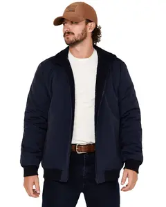 Brothers And Sons Men's Hart Reversible Sherpa Jacket - Basfa24o31-Nvy
