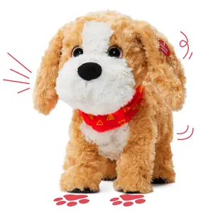 JoyCat Smart Talking Cavalier King Charles Spaniel Puppy - Interactive Electric Plush Stuffed Animal Toy with Walking, Tail Wagging, Barking, Kids' Learning Functions, Birthday Gift for Kids