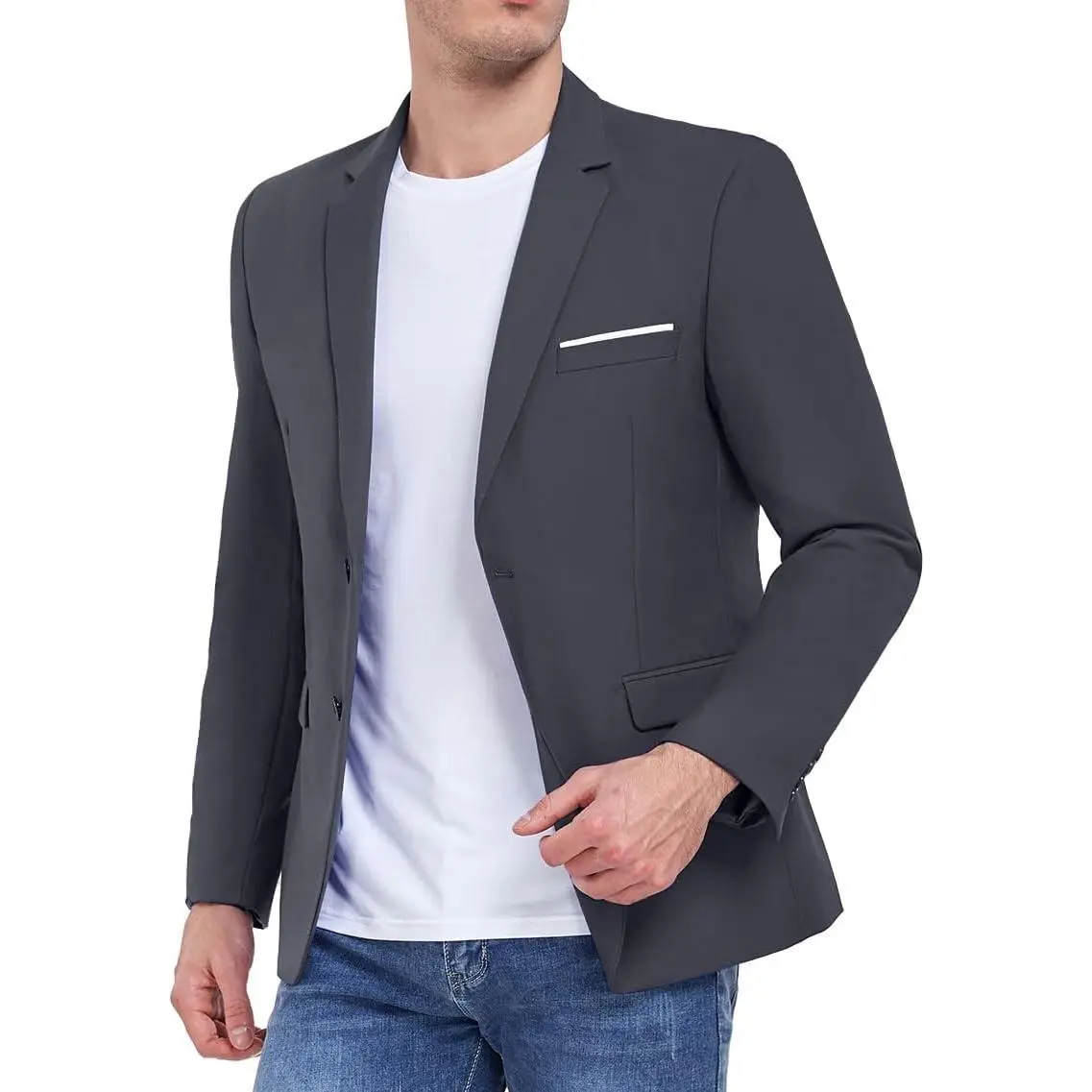 Men's Suit Blazer Casual Coats Lightweight Party Jackets Groomsmen Sports Coat Two Button Tuxedo Suits