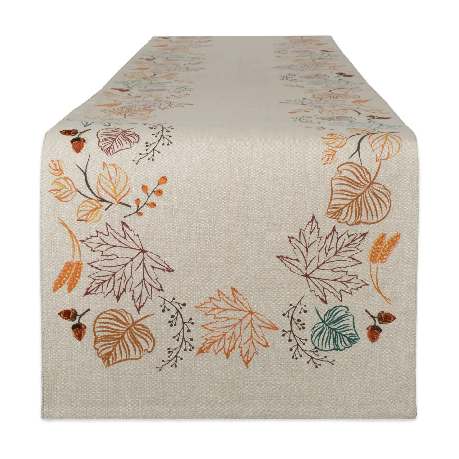 Design Imports 14" x 108" Autumn Leaves Table Runner