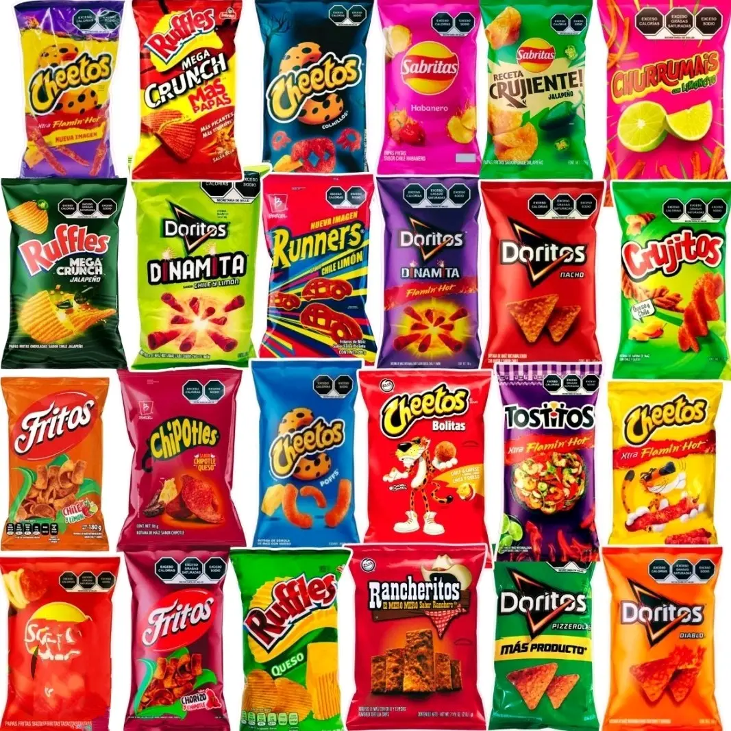 10 Assorted Mexican Potatoe Chips - Small Bags, Crispy Snack 10 Assorted Mexican Potatoe Chips - Small Bags, Crispy Snack