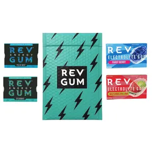 REV GUM Rev Gum Sampler Bundle, Includes: Spearmint Regular Strength, Polar Mint Regular Strength, Frost Berry Electrolyte and Watermelon Lime Electrolyte