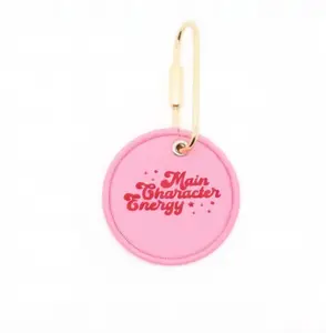 Glam Inspirational Embroidery Bag Charm for Purse Wallet Backpacks Keyring Motivational Accessory Main Character Energy