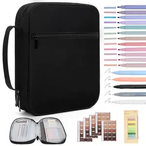 Bible Cover Case for Men Canvas Carrying Cases Book Protector Cover Bible Bag with Durable Handle Study Supplies Accessories Christian Gifts