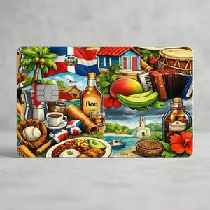 Dominican Republic Credit Card Sticker | Waterproof Vinyl Card Skin | Aesthetic Card Cover