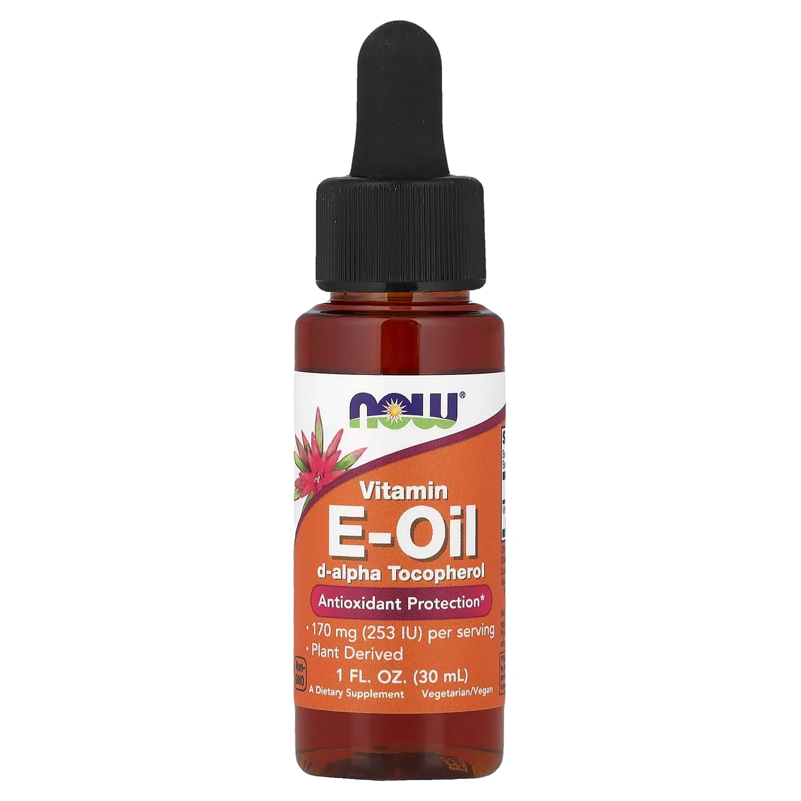 NOW Foods Vitamin E-Oil, Antioxidant Protection, 1 fl oz (30 ml)