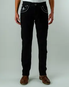 Arya Bull Denim Men's Jeans - 10 Denim Menswear, Premium Fabric, Bold Pocket Embroidery, Western-Inspired Style