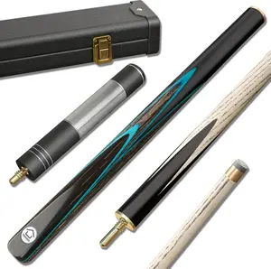 57" Snooker Cue Stick 18oz 3/4 Jointed Pool Cue, with Extension, Cue Case, Durable Ash Wood and Hard Maple Construction Billiards Cue