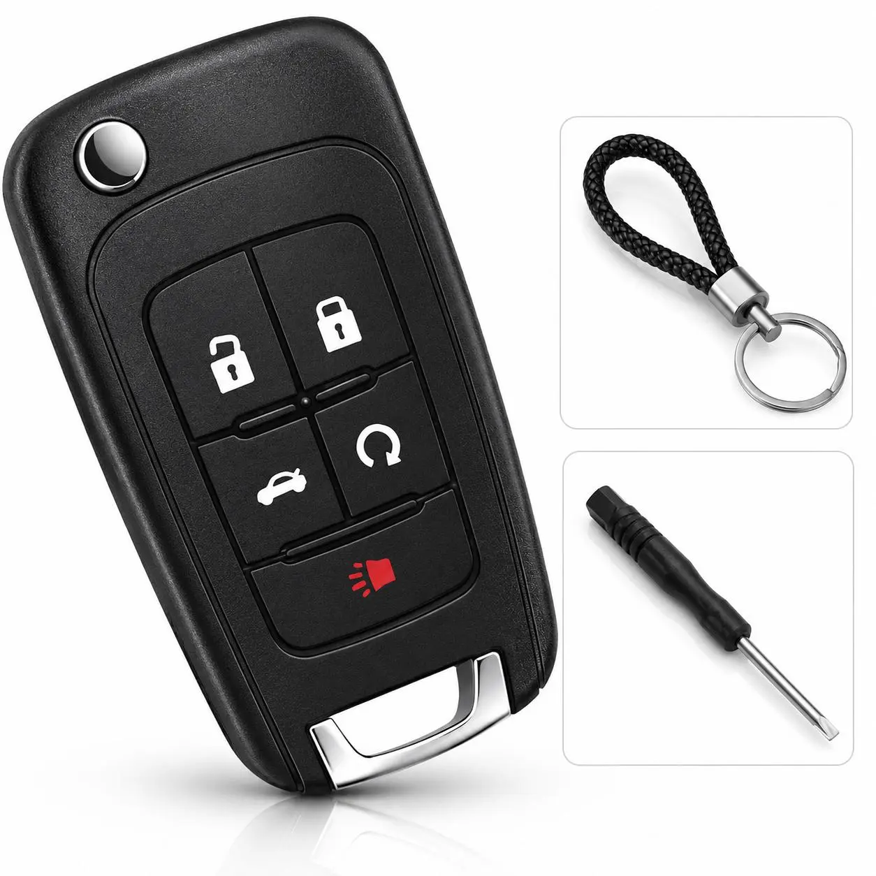 WOAOW Replacement Smart Remote Key Fob for Chevy Equinox, Camaro, Cruze, Malibu, Buick LaCrosse & GMC Terrain (2010-2018), Car Gadgets, Automotive Accessories