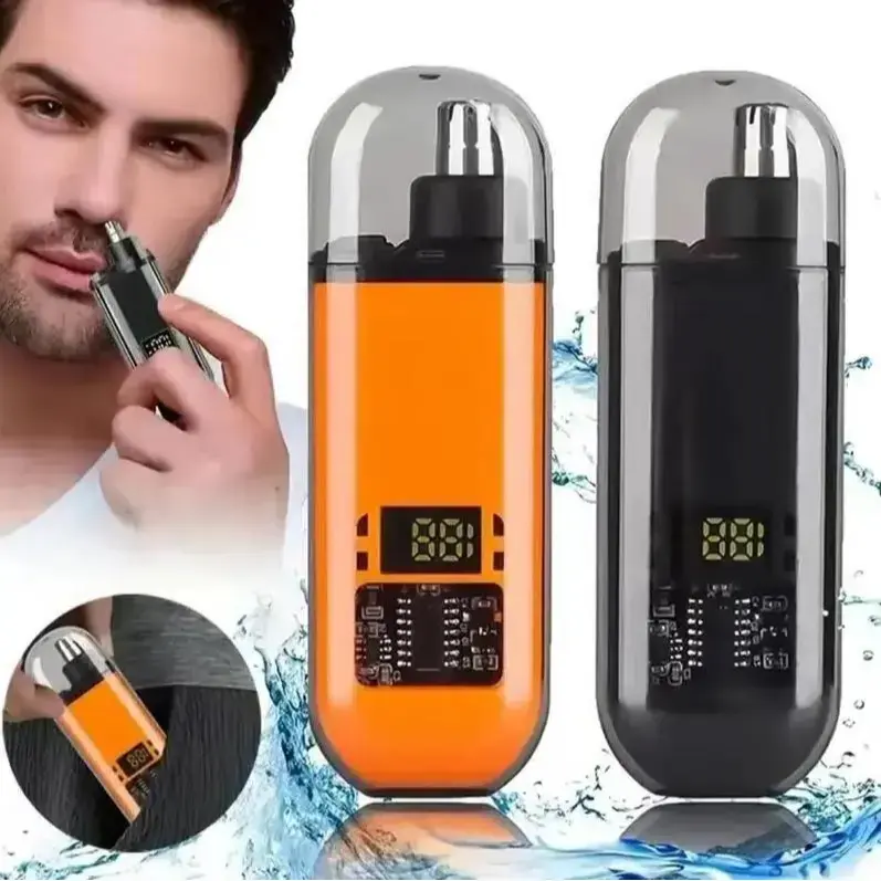 2026 New Professional Painless Portable Electric Ear and Nose Hair Trimmer Clipper,Rechargeable USB Charging LED Display,Waterproof Dual-Edged Blades,Safe Nasal Cavity,Easy Clean Lightweight,Eyebrow&Facial Hair Trimmer for Men&Women