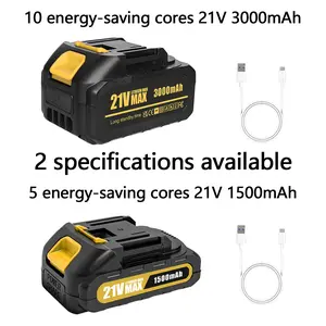 21v 1500/3000mAh optional Lithium-Ion Battery Type-C Charging, Compatible with Makita Tools, Replacement Battery for Chainsaw Drill Impact Wrench