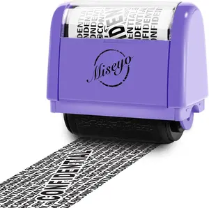 Wide Roller  Identity   1.5 Inch  for  Protection,Anti-  Confidential Easy for Guard Personal Information Blockout - Purple