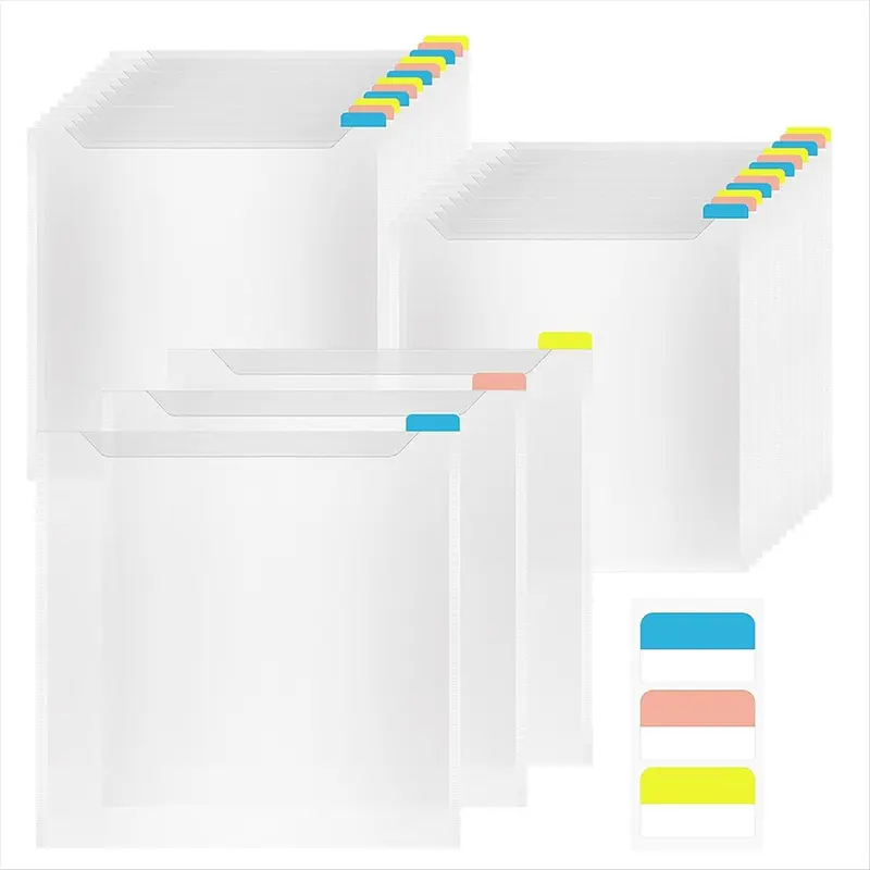 Scrapbook Paper Storage Organizer 12x12 Inch Clear Scrapbook Paper Organizer with Sticky Index Tabs Holds for Christmas New Year Home Use