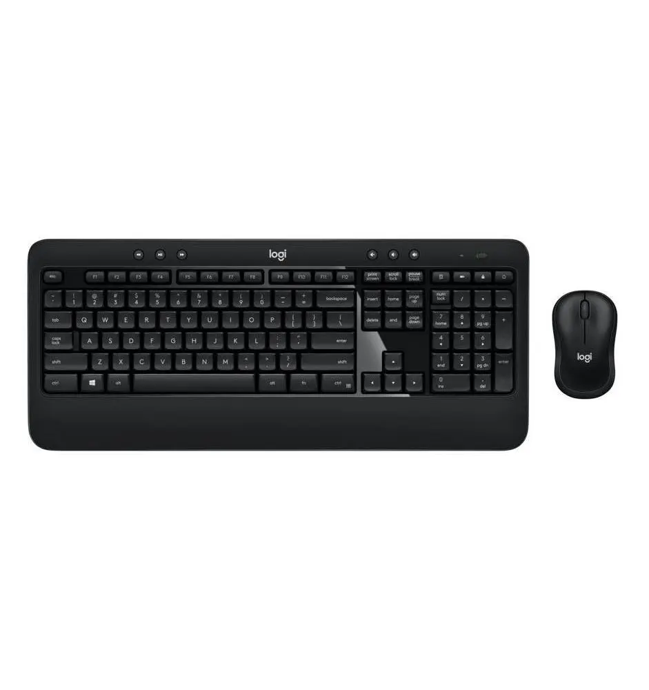 Logitech Advanced Keyboard and Mouse Combo Desktop - Black: Ergonomic Design USB-A Connection