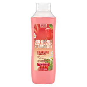 (2 Pack) Suave Essentials Sun-Ripened Strawberry Energizing Shampoo with Salicylic Acid & Vitamin E 22.5 fl oz Family Size Bottle