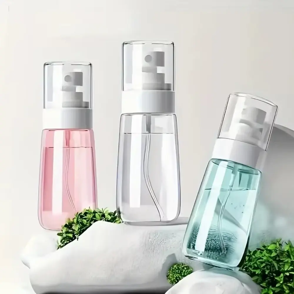 3-piece small spray bottle, travel fine mist mini empty spray bottle, Refillable Design, leak-proof, suitable for toner, facial and hair spray, Portable Bottle, Plastic Bottles
