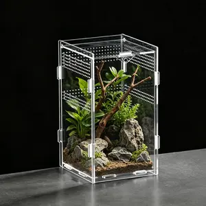 UrGlame™ Acrylic Turtle Habitat and Insect Eco Bottle, Insect Cage for Small Pets, Perfect Mantis & Frog Habitat for Reptile Lovers