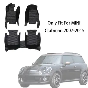 Full Set Nappa PU Leather Car Floor Mat For MINI Clubman 2007-2015 Front And Rear Cushion Slip-Resistant Wear-Resistant Auto Interior Accessories