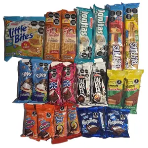 Mini favorites! 22 pieces! All your favorites from Tia Rosa and Bimbo. Little Bites, Doraditas, Donitas, Mini Barritas, Flipy, Dálmata, ChocoTorro, Bocadin Pastelito, Gansito, Pingüino and ChocoRoles.