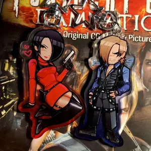 Limited Resident Evil Acrylic Keychains - Leon Kennedy & Ada Wong Bag Charms