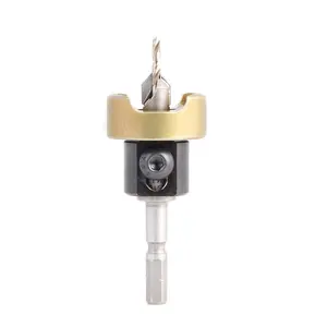 Amana Tool 55162 Carbide Tipped 82 Degree Countersink with Adjustable Depth Stop and No-Thrust BB, For Festool CENTROTEC System 3/8 D x 7/64 Drill D